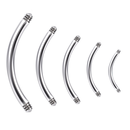 Steel Externally Threaded Curved Barbell Shaft