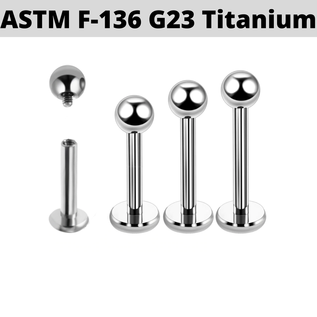 G23 Internally Threaded Titanium Ball Labret