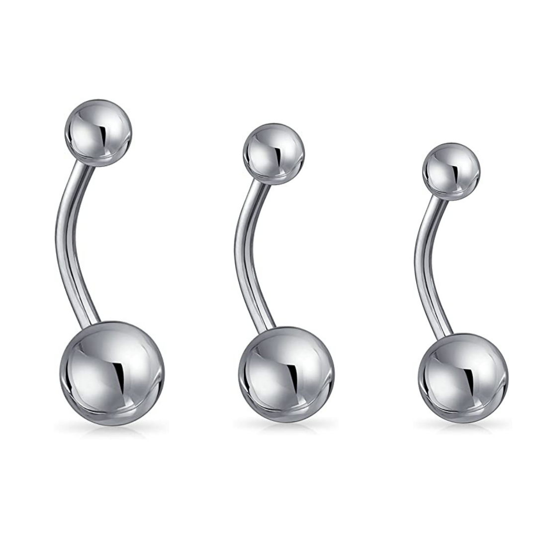 Steel Belly Ring 5+8mm Ball