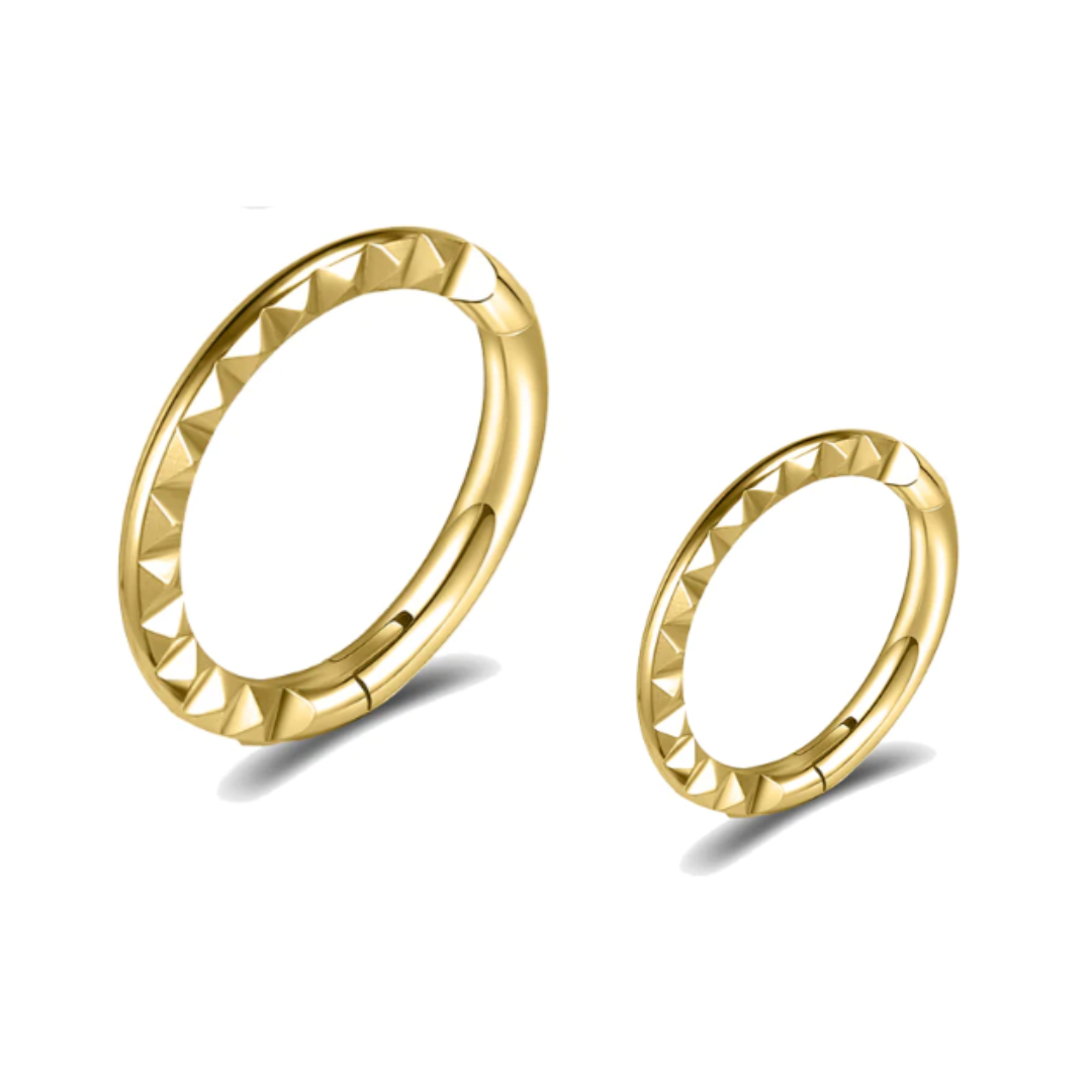 Ion Plated Steel Front Pyramid Cut Hinged Segment Clicker