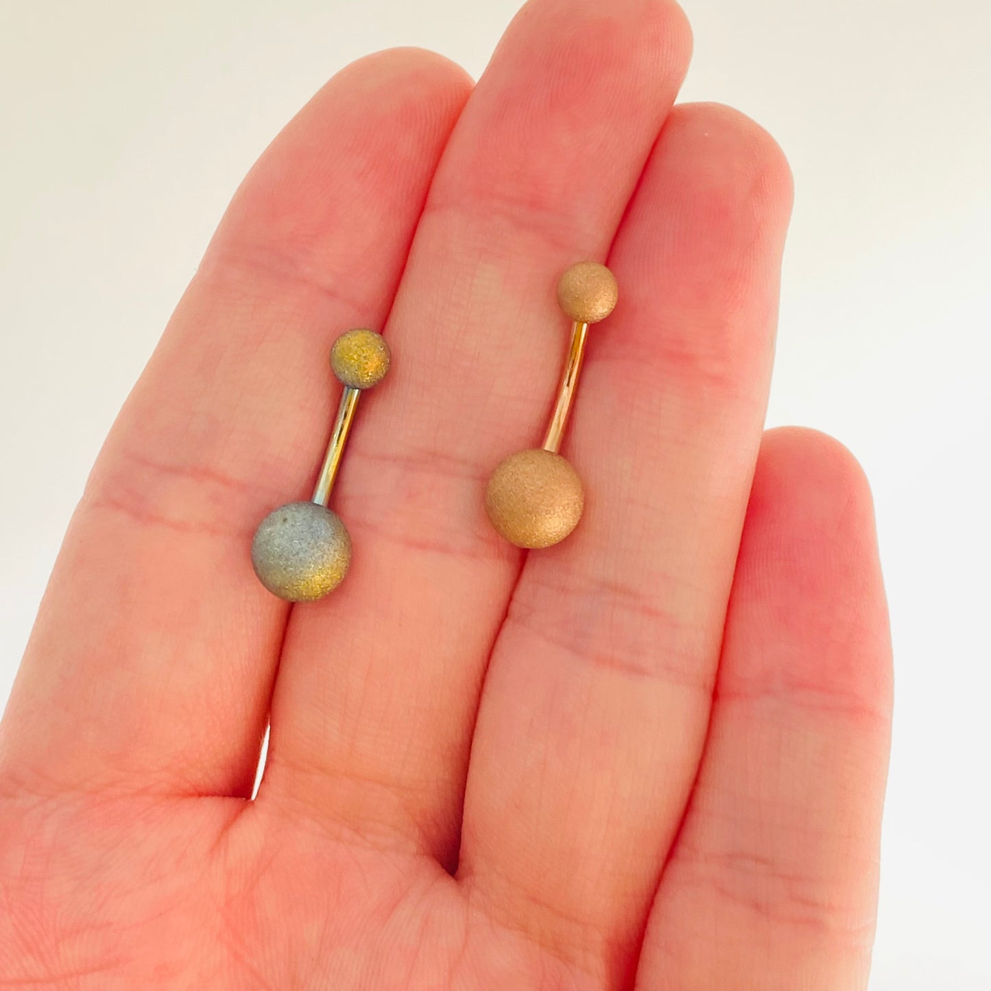 Sandblasted Matte Ion Plated Belly Ring