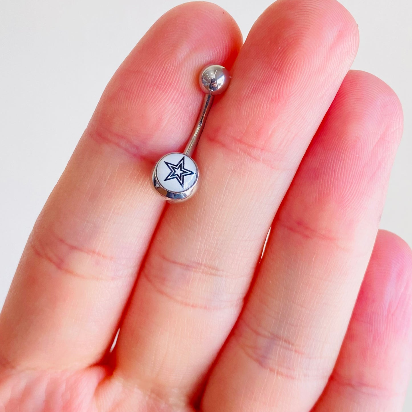 Tattoo Double Star Logo Belly Ring