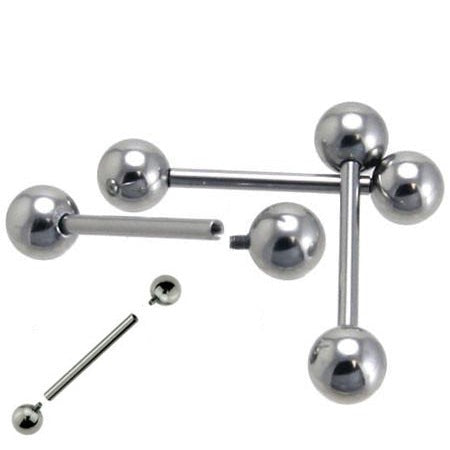 14G Internally Threaded Barbell