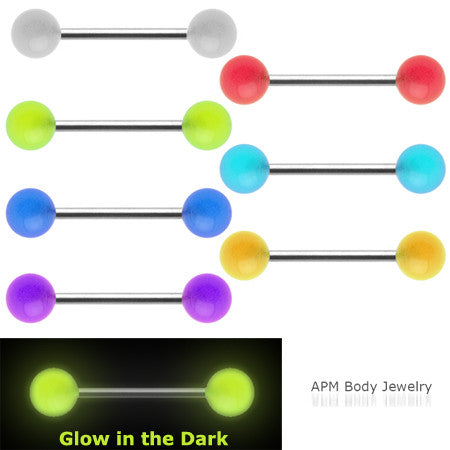 Glow in the Dark Steel Barbell