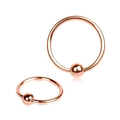 16G Rose Gold Titanium Captive Ring