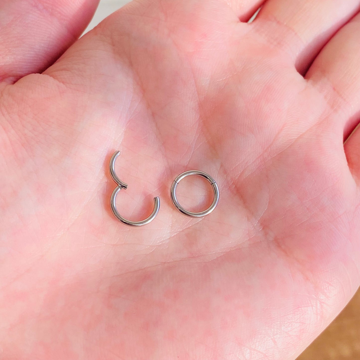 G23 Titanium Hinged Segment Clicker Ring
