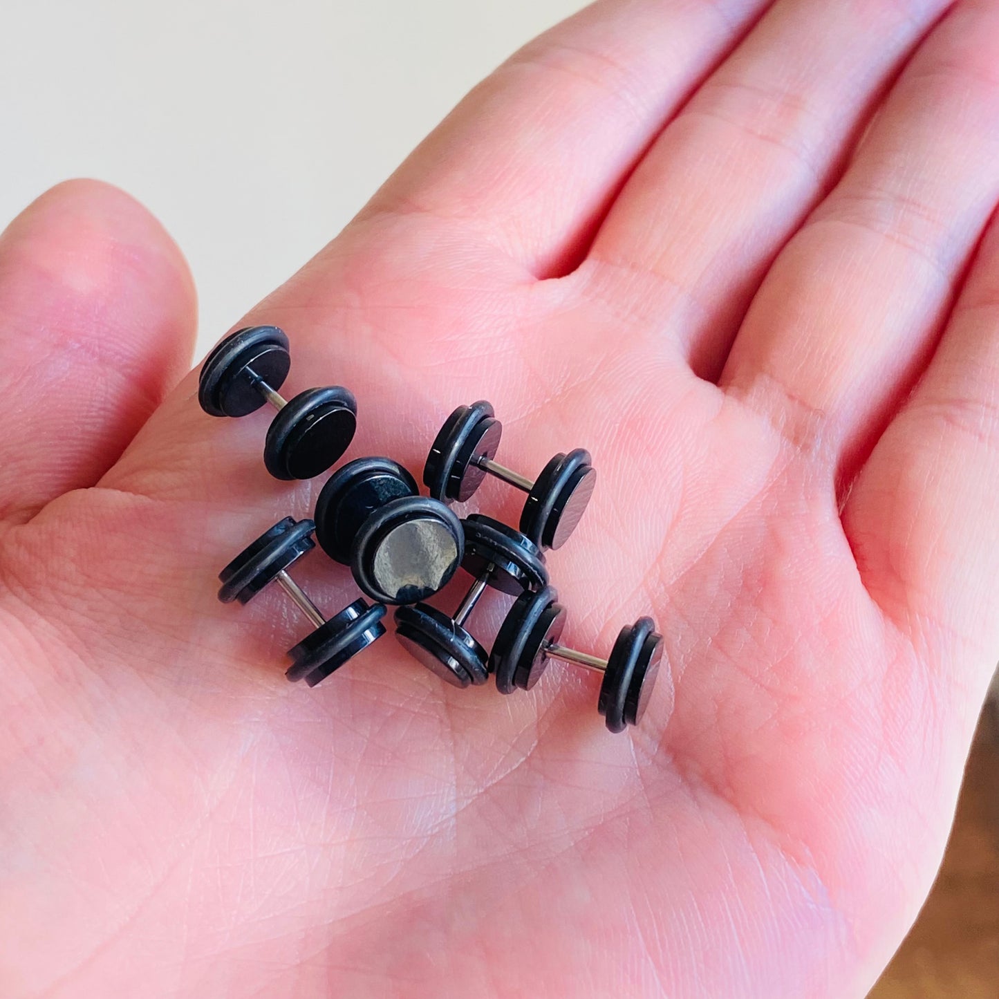 16G Black Acrylic 0G Cheater Ear Plug