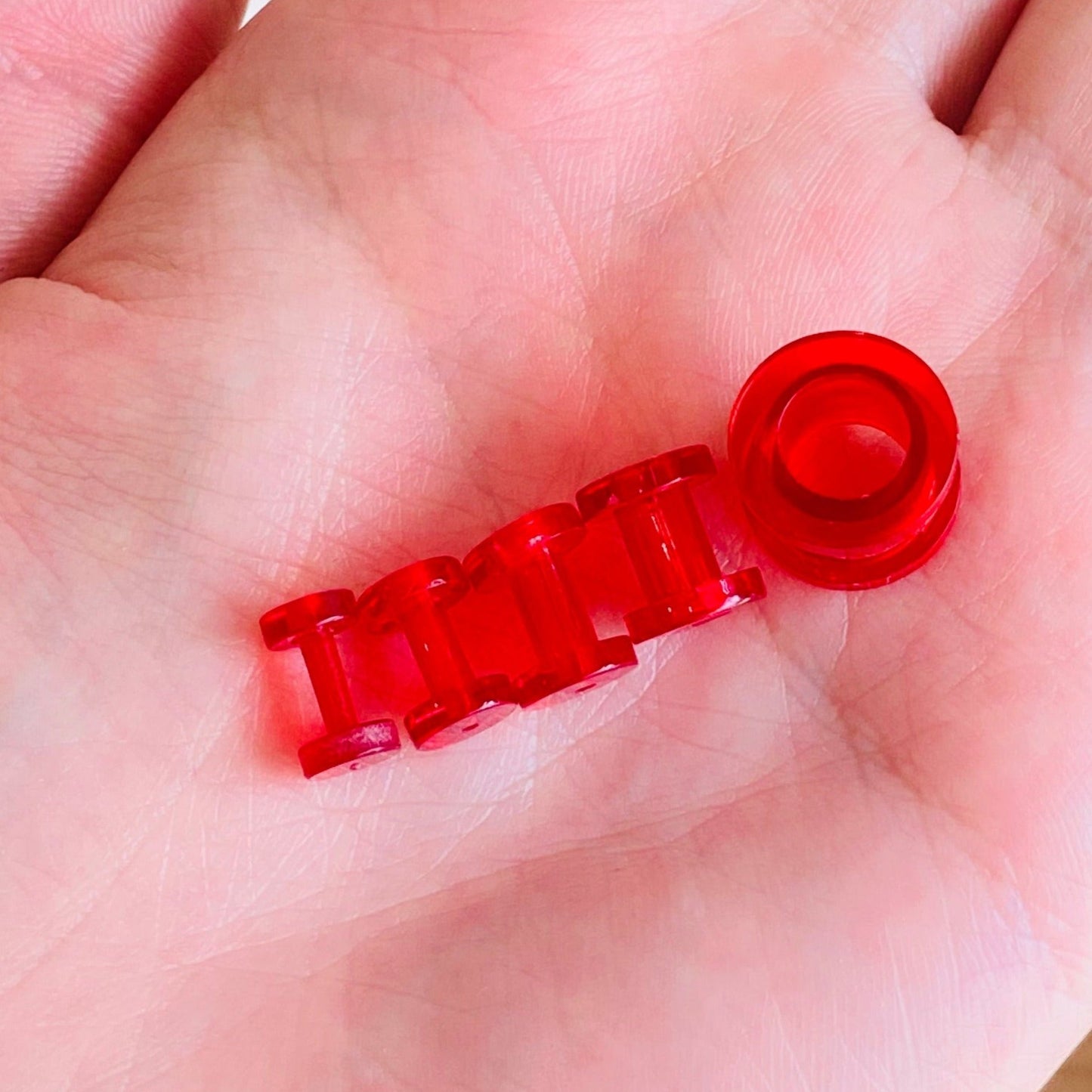 Ruby Acrylic Screw On Tunnel
