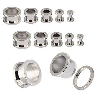 Screw On Fit Flesh Tunnel 14G-00G