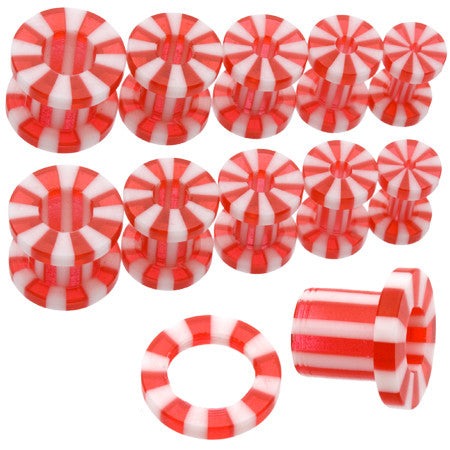 Red Candy Stripe Screw Tunnel