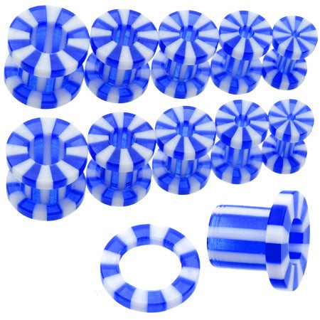Blue Candy Stripe Screw Tunnel