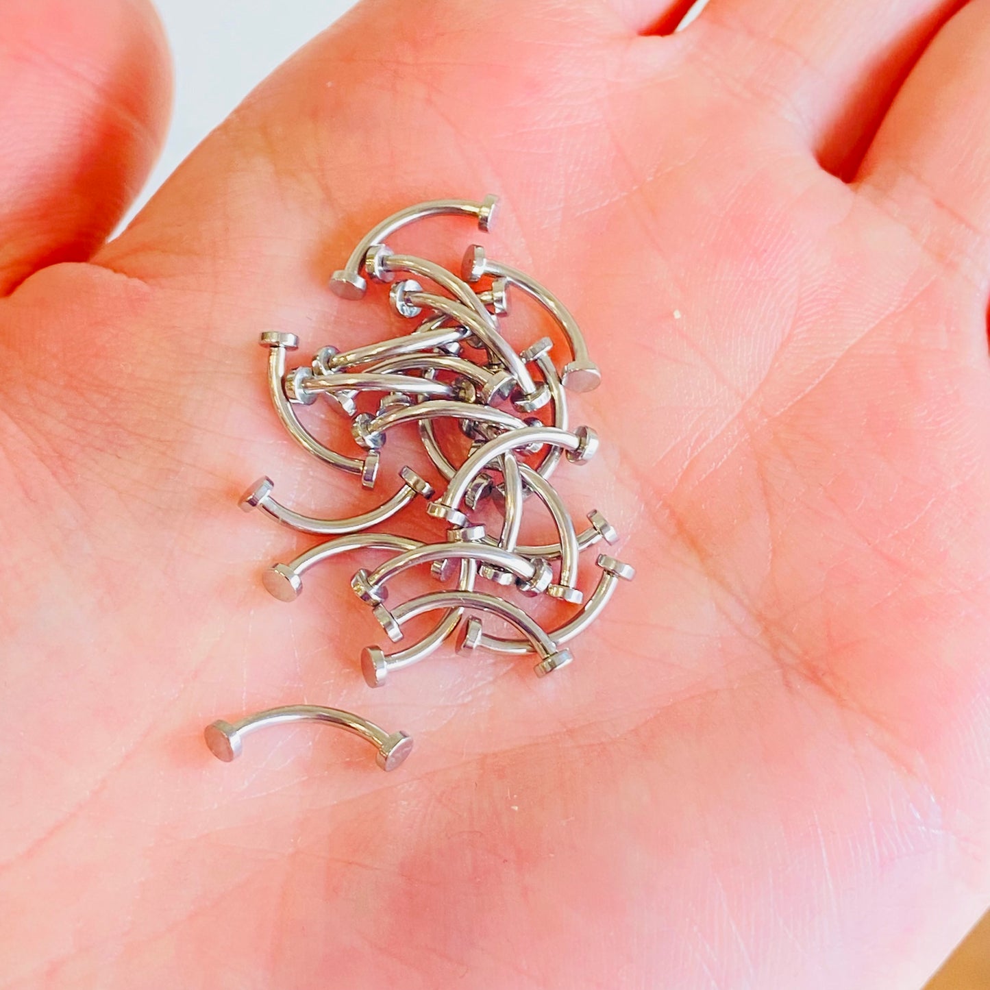 Internally Threaded Flat Disc Curved Barbell