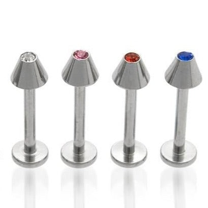 16G CZ Cone Labret