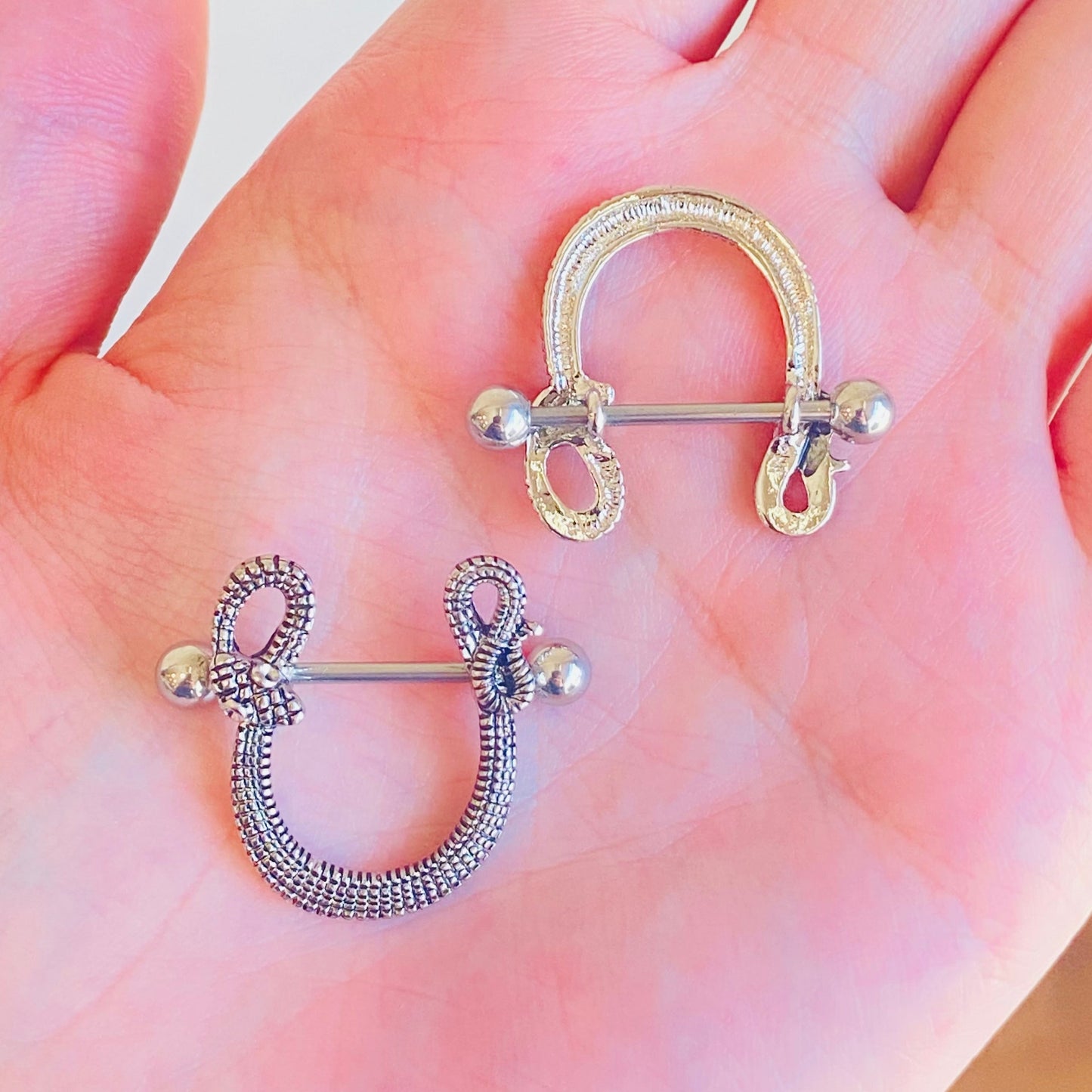 Steel Snake Nipple Ring