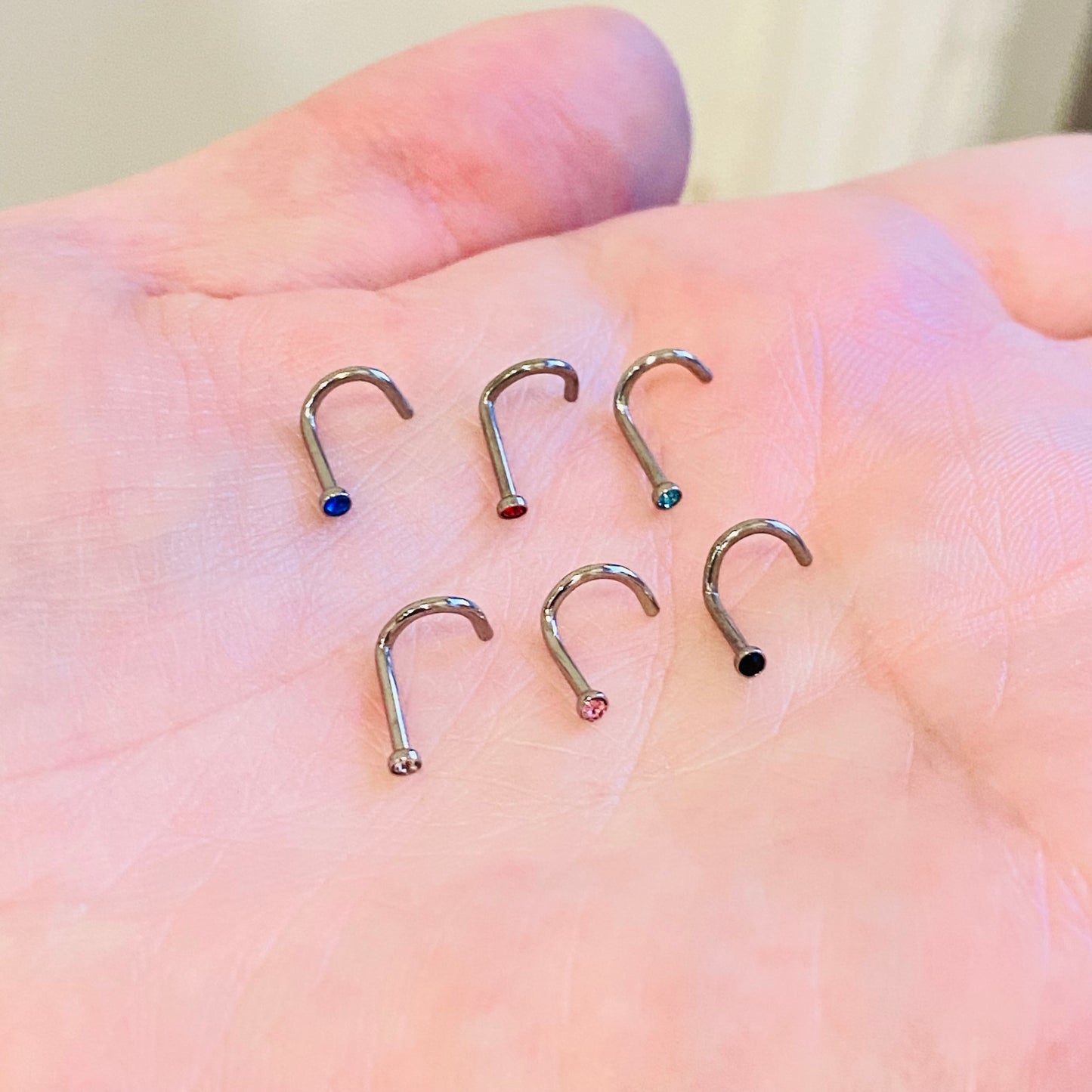 CZ Gem Nose Screws