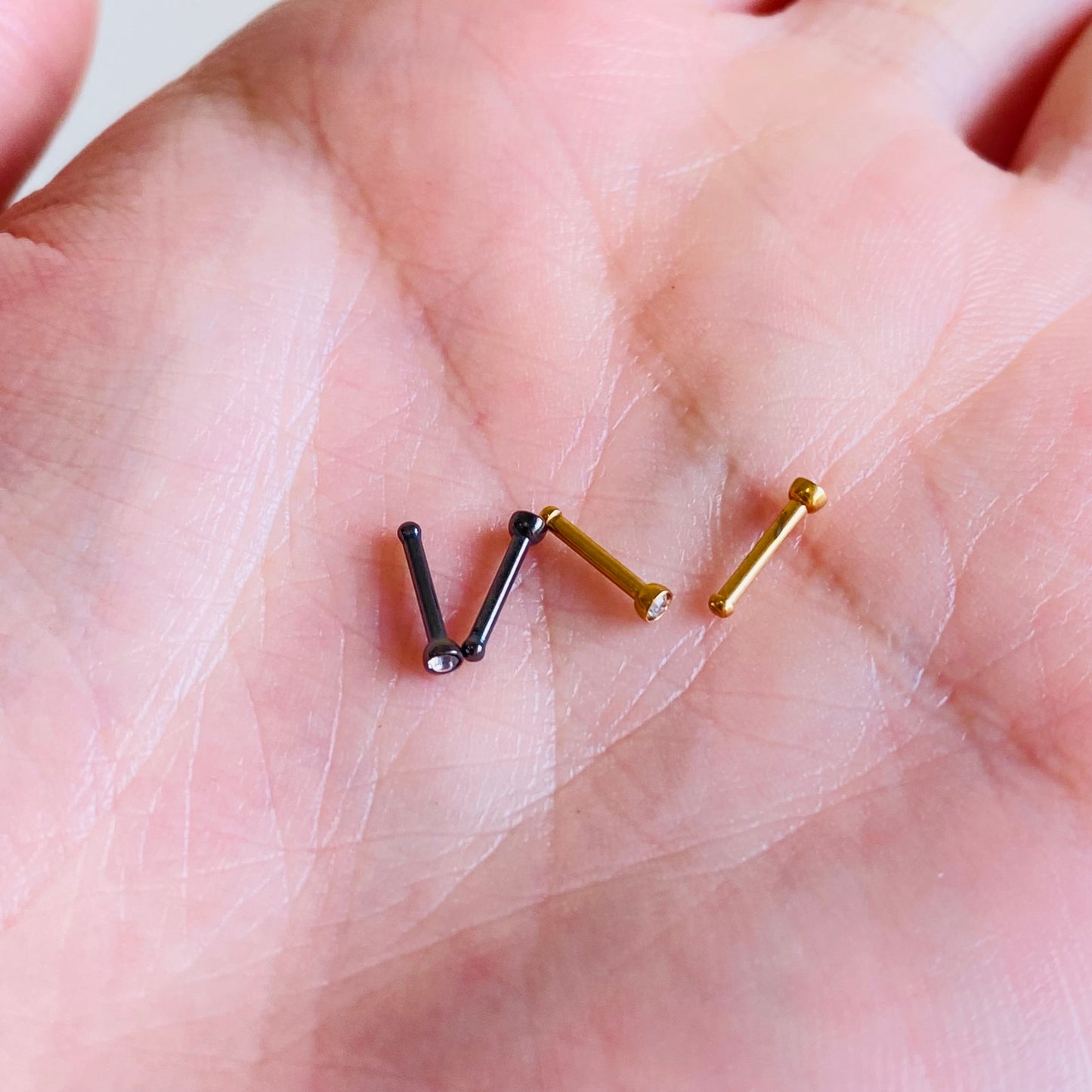 Ion Plated CZ Nose Bone