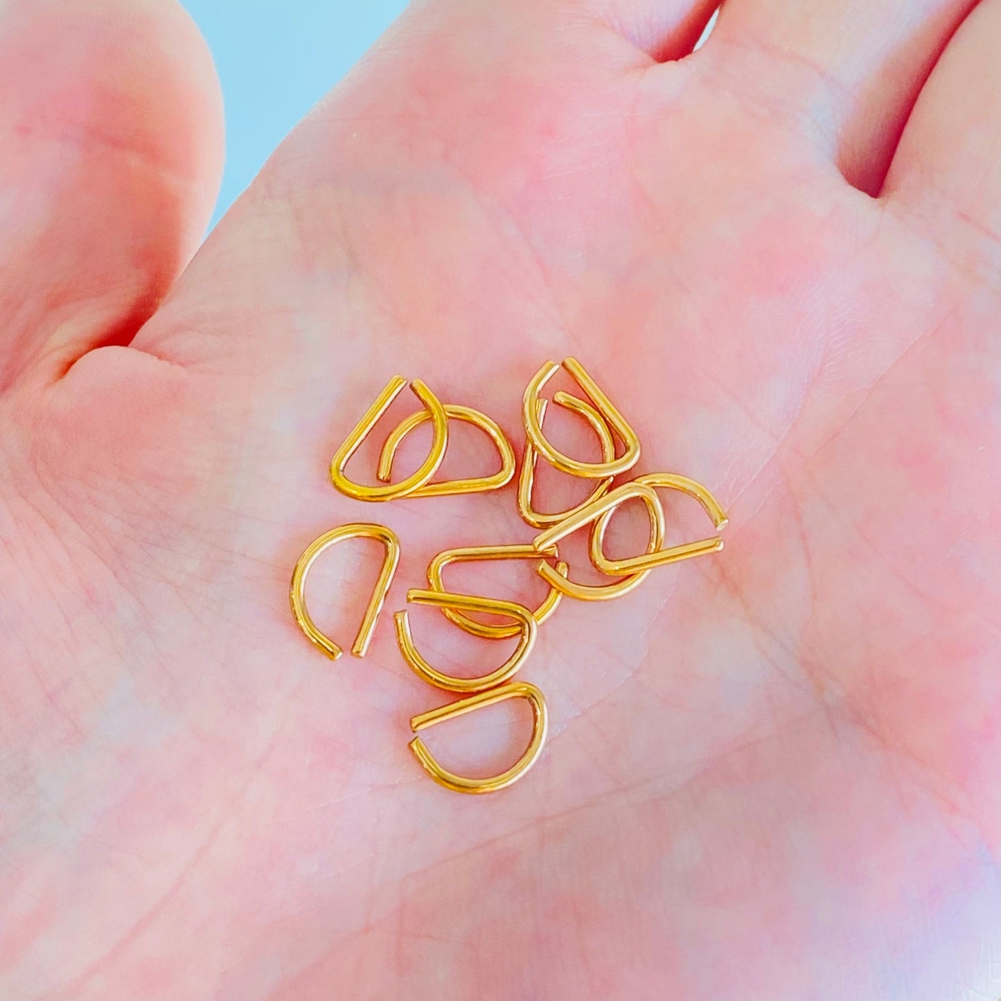 Rose Gold Steel D Shaped Ion Plated Septum Ring