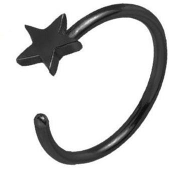 Titanium Star Clip On Nose Hoop