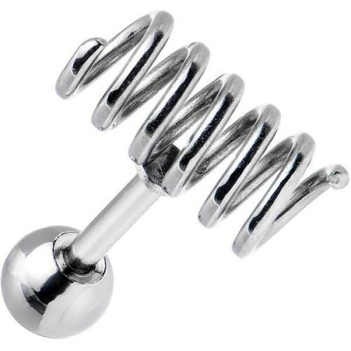 Steel Spring Coil Spiral Tragus Barbell