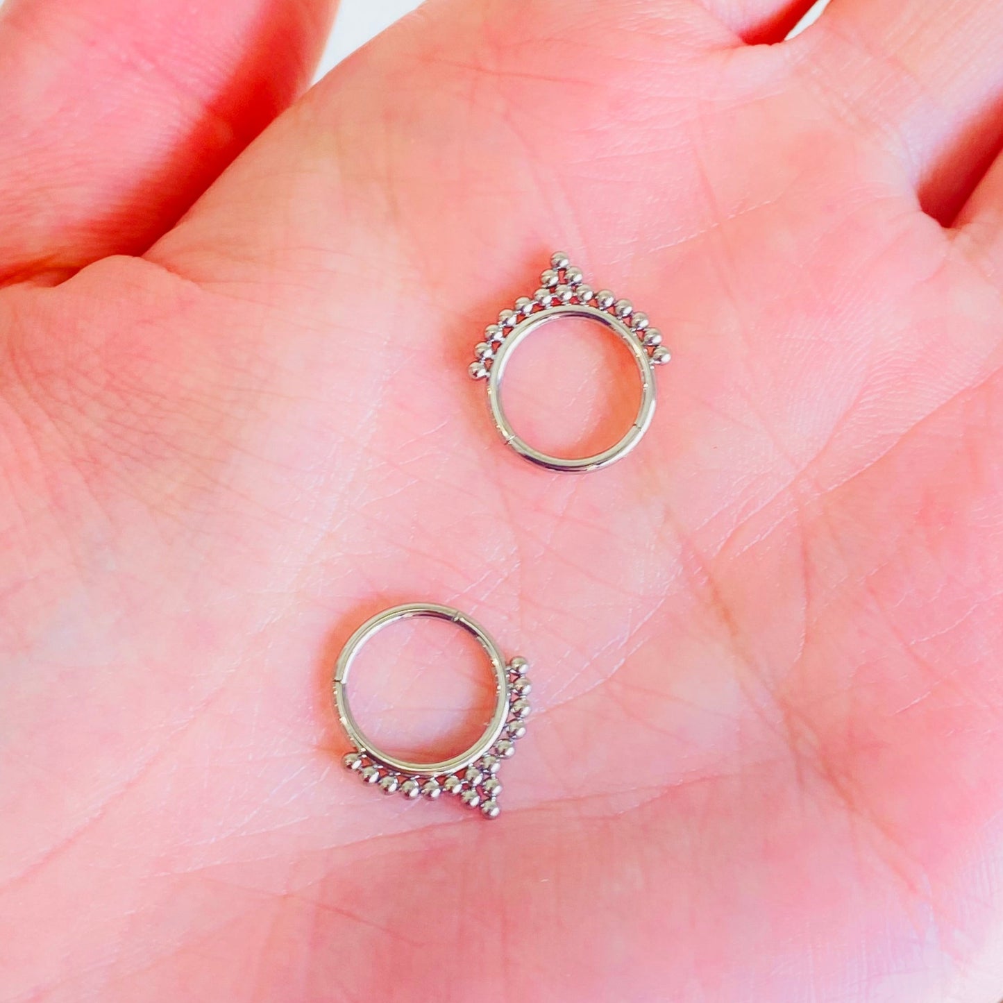 G23 Titanium Center Point Beads Hinged Segment Clicker