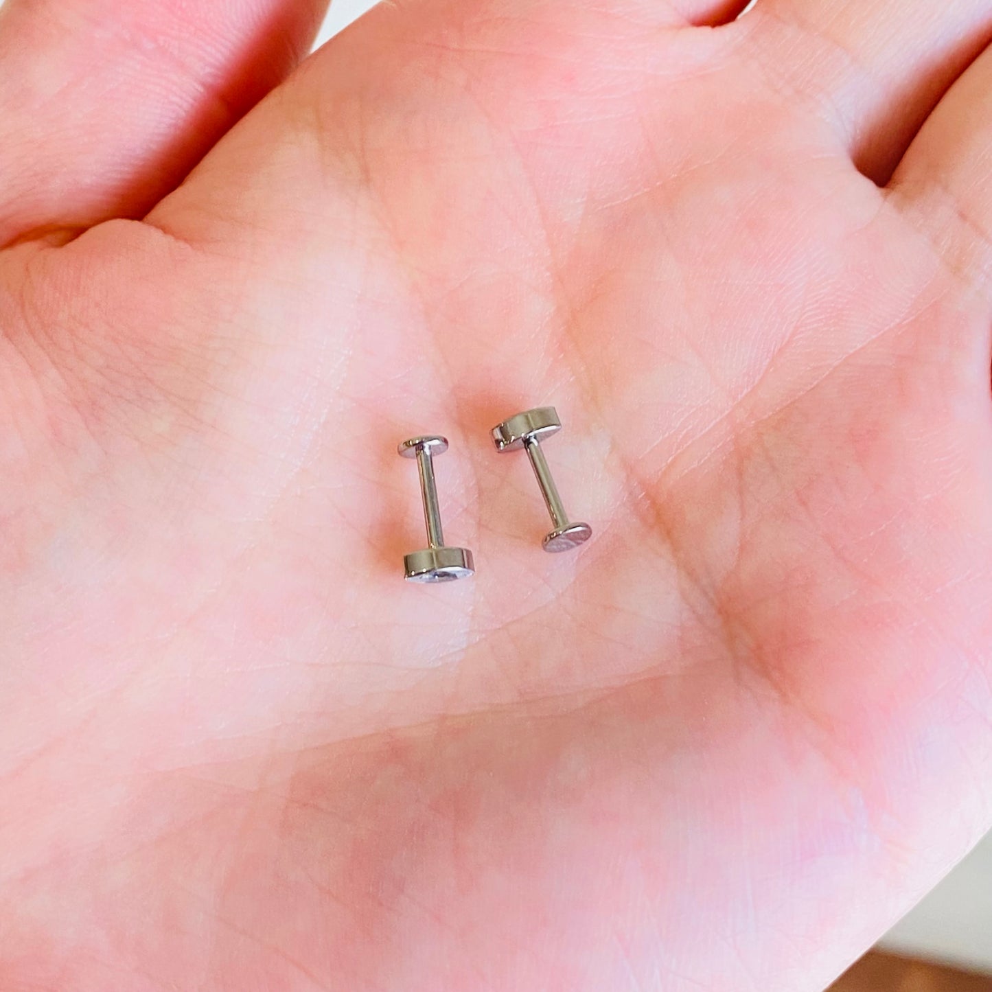 G23 Titanium Threadless Push In Marquise CZ Tragus Labret