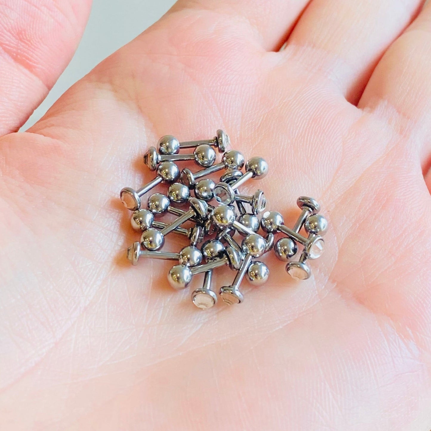 18G 16G Flat CZ Tragus Cartilage Barbell