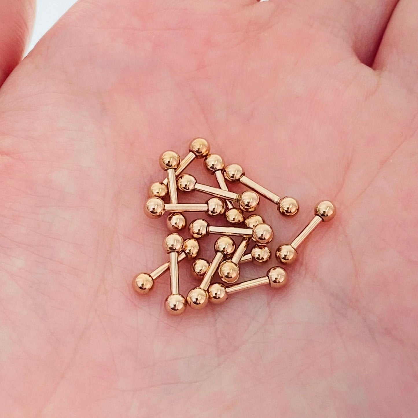 16G Rose Gold Ion Plated Tragus Barbell