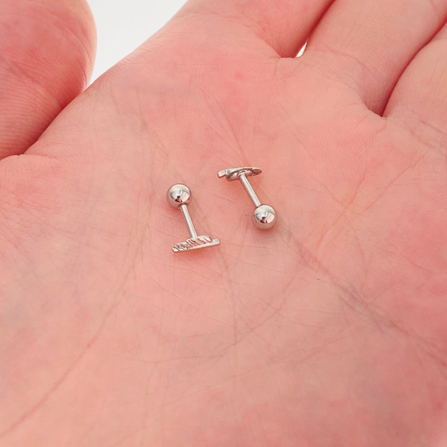 Steel Feather Tragus Barbell