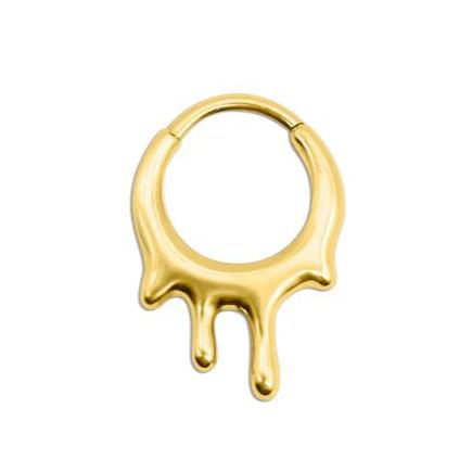 Gold Steel Steel Melting Waterdrop Hinged Clicker