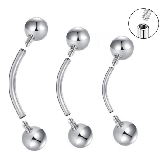 14G Internally Threaded Curved Barbell