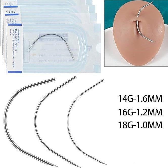 Sterilized Curved Steel Body Piercing Needle
