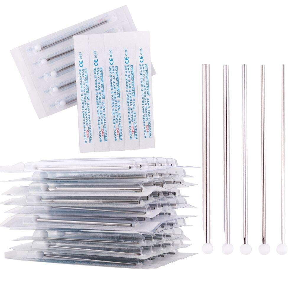 Sterilized 2" Steel Piercing Needle Blister Packaging