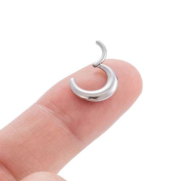 Steel Chunky Thick Moon Design Hinged Clicker
