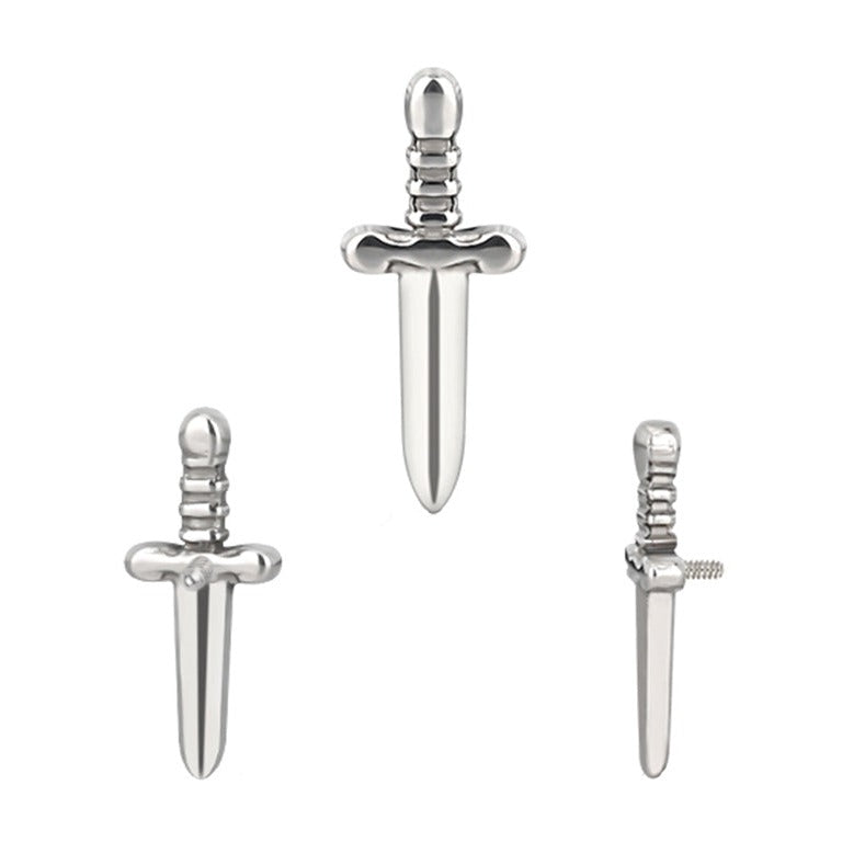 G23 Titanium Internally Threaded Sword Dagger Top
