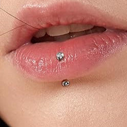16G Double Gem Curved Barbell