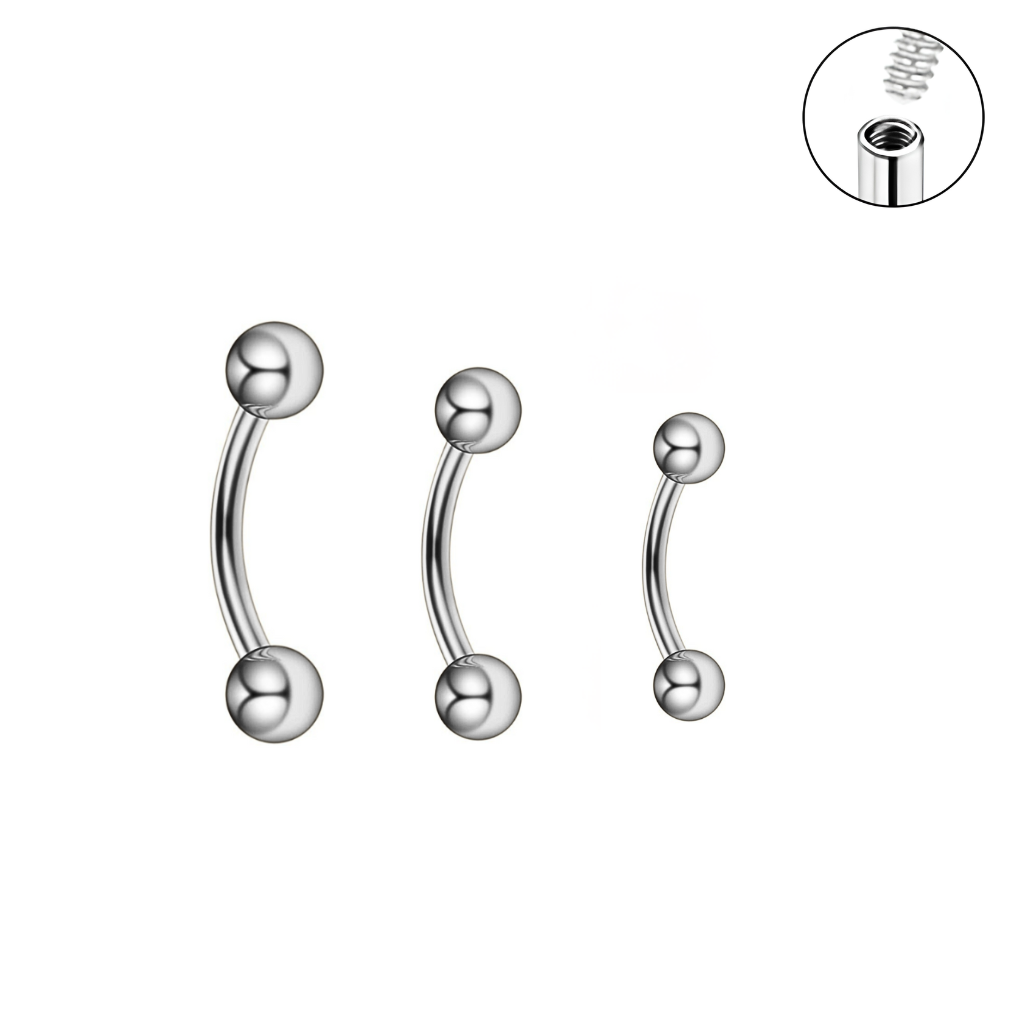14G Internally Threaded Curved Barbell
