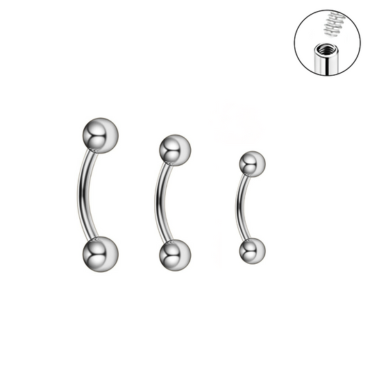 14G Internally Threaded Curved Barbell