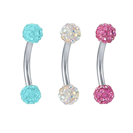 Crystal Ferido Curved Barbell