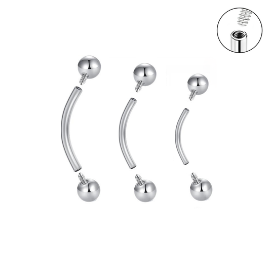 16G Internally Threaded Curved Barbell