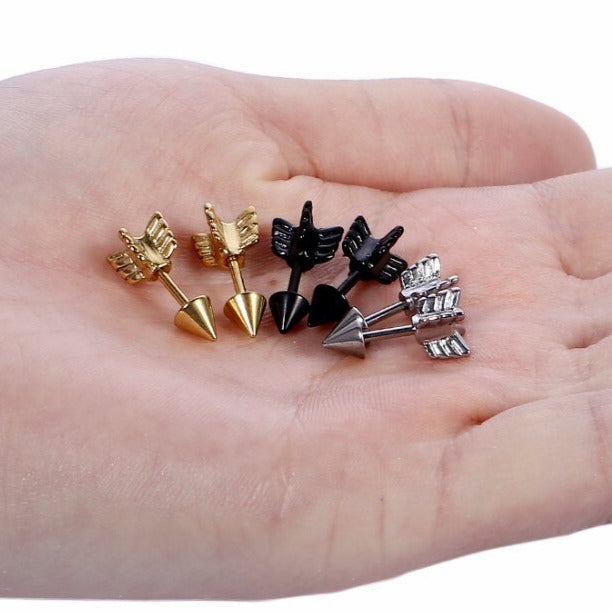 Steel 3D Arrow Tragus Barbell