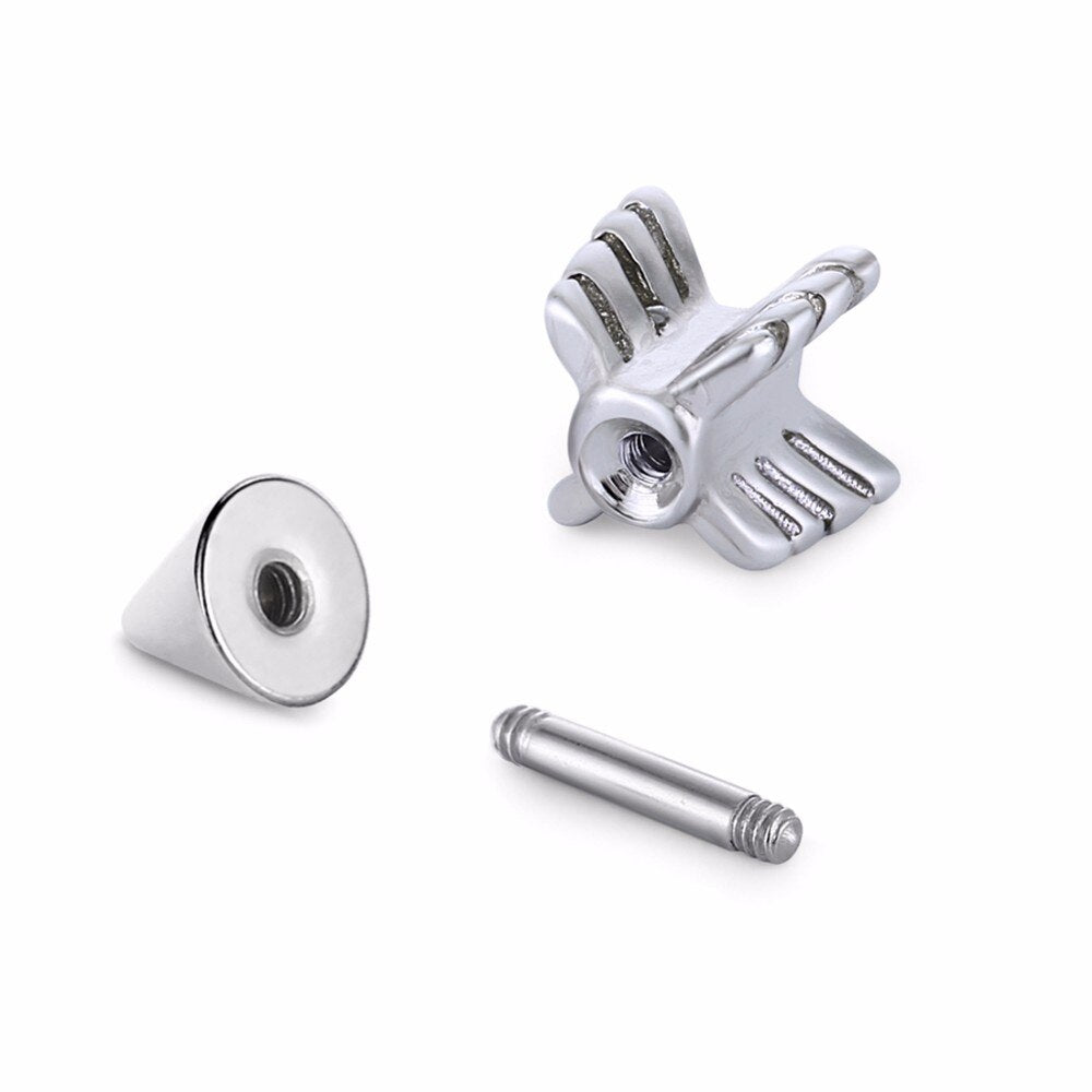 Steel 3D Arrow Tragus Barbell