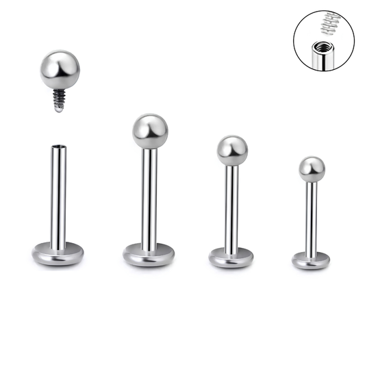 Steel Internally Threaded Ball Tragus Labret