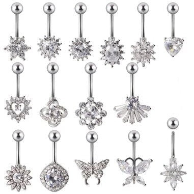 Top Mix Non Dangle Belly Ring (12pc/pkg)