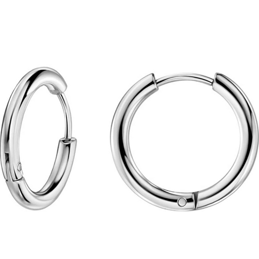 Steel Hinged Clicker Round Ear Hoop 2.5mm Thick