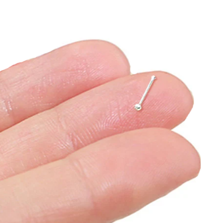 Plain silver 2025 nose stud