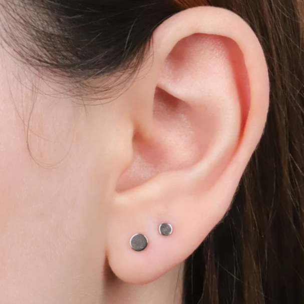 Steel Threadless Push In Flat Disc Labret Tragus