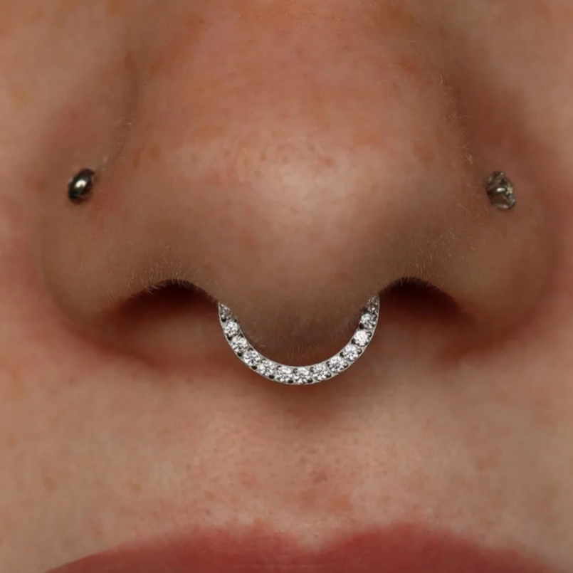 thumbnail image 2 of 1,2mm Snakes Hinged Segment Clicker Ring 2 of 9