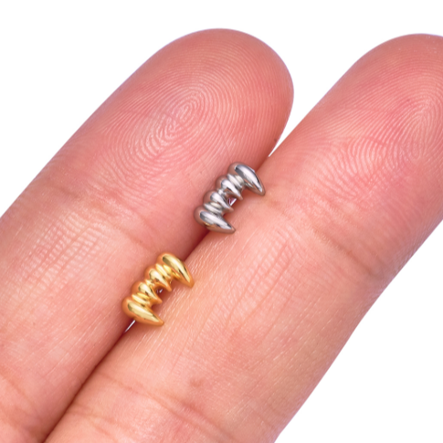 G23 Titanium Internally Threaded Dracula Vampire Fangs Top
