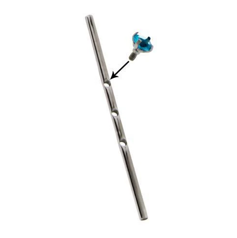 G23 Titanium Internally Threaded 3 Hole Industrial Barbell Shaft