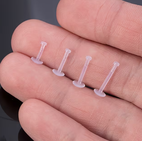 16G Invisible Push Top Labret Retainer
